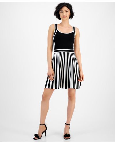 Guess Mirage Striped-skirt Fit & Flare Dress - Multicolor