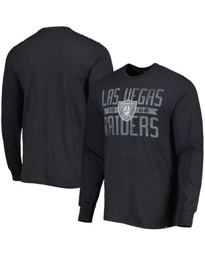 '47 Las Vegas Raiders Brand Wide Out Franklin Long Sleeve T-shirt - Black
