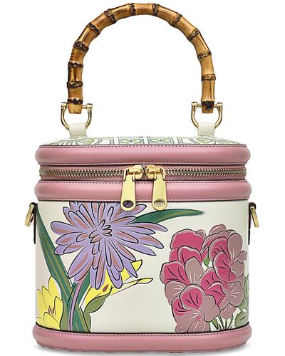 Radley The Rhs Collection Leather Zip Around Crossbody - Pink