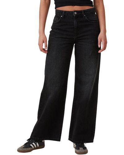 Cotton On Relaxed Wide Leg Jeans - Black