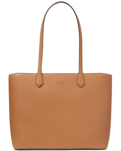 Kate Spade Veronica Large Leather Tote - Brown