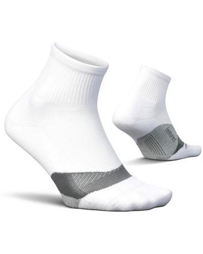Feetures Elite Light Cushion Quarter Solid - White