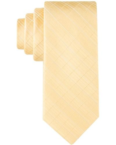 Calvin Klein Etched Windowpane Tie - Yellow