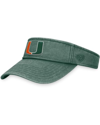 Top Of The World Miami Hurricanes Terry Adjustable Visor - Green