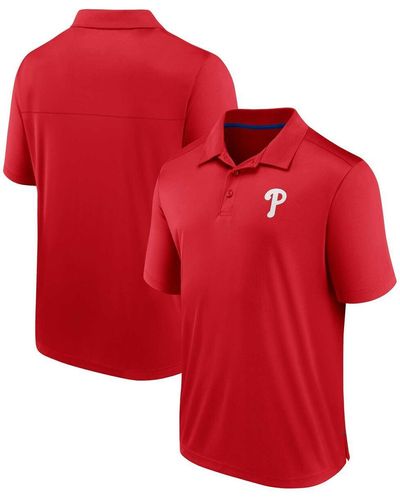 Fanatics Philadelphia Phillies Hands Down Polo Shirt - Red