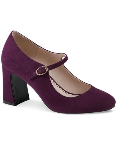 Charter Club Felicityy Ankle-strap Mary Jane Pumps - Purple
