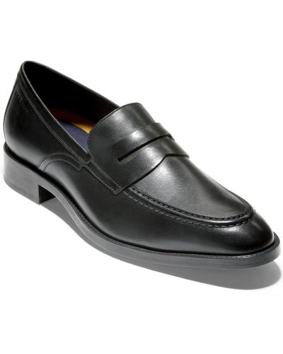 Cole Haan Hawthorne Slip-on Leather Penny Loafers - Black