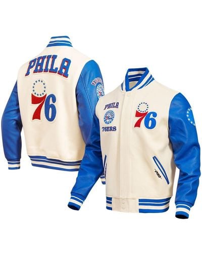 Pro Standard Philadelphia 76ers Retro Classic Varsity Full-zip Jacket - Blue