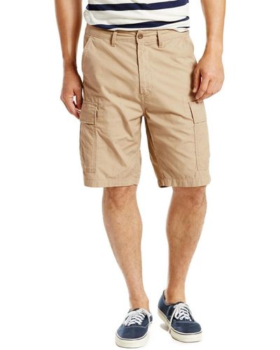 Levi's Big And Tall Loose Fit 9.5" Carrier Cargo Shorts - Natural