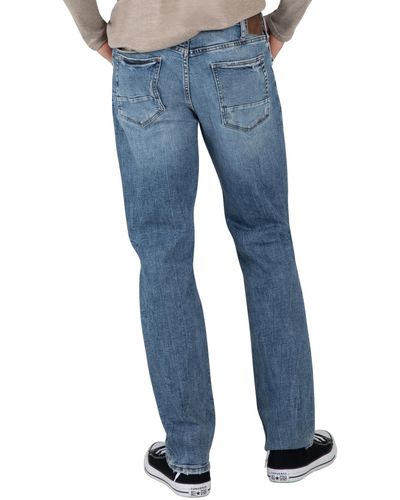 Silver Jeans Co. Machray Classic Fit Straight Leg Stretch Jeans - Blue