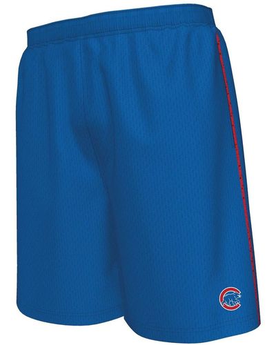 Majestic Chicago Cubs Big Tall Mesh Shorts - Blue