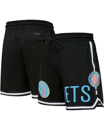 Pro Standard Brooklyn Nets Washed Neon Shorts - Black