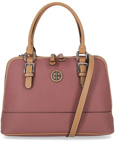 Giani Bernini Saffiano Dome Satchel, Created For Macy's - Red