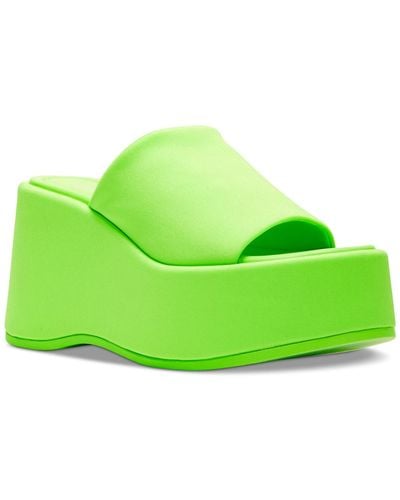 Madden Girl Nico Platform Wedge Sandals - Green