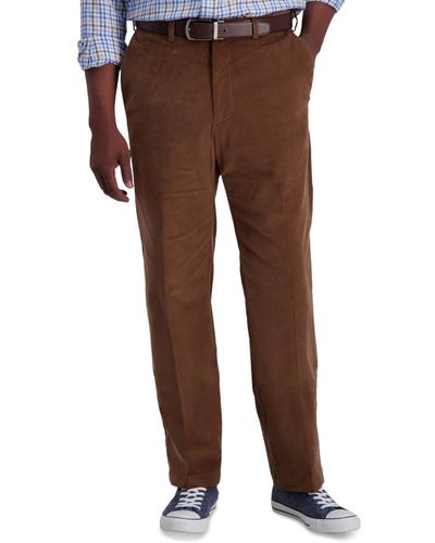Haggar Classic-fit Stretch Corduroy Pants - Brown