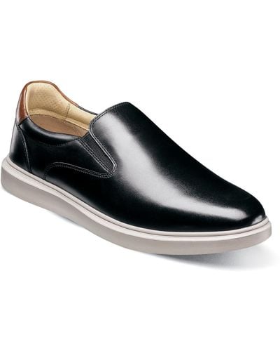 Florsheim Social Plain Toe Slip On Sneaker - Black