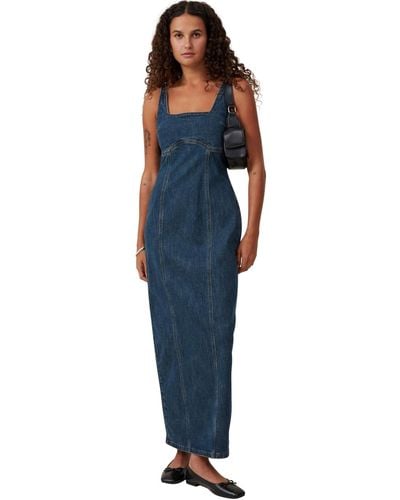 Cotton On Sloan Denim Maxi Dress - Blue