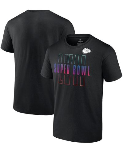 Fanatics Kansas City Chiefs Super Bowl Lvii Open Sky Big And Tall T-shirt - Black