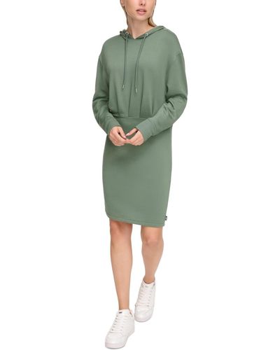DKNY Sport Long-sleeve Hoodie Dress - Green