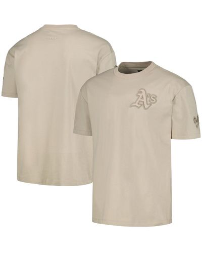 Pro Standard Pro Sdard Oakland Athletics Neutral Drop Shoulder T-shirt - Natural