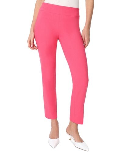 Jones New York Solid Stretch Twill Ankle Pants - Pink