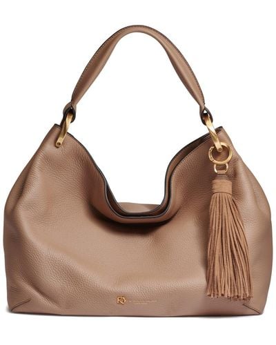 Donna Karan Glenwood Leather Shoulder Bag - Brown