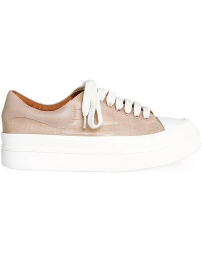 Belle & Bloom Just A Dream Croc Leather Sneaker - Natural
