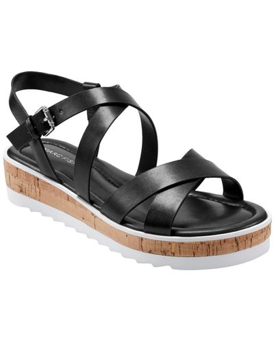 Marc Fisher Goal Open-toe Strappy Casual Sandals - Black
