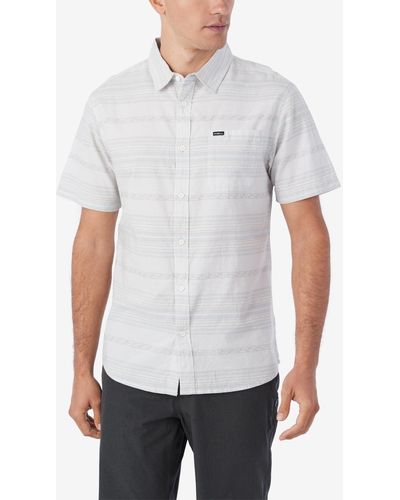 O'neill Sportswear Seafaring Stripe Short Sleeve Standard Shirt - White