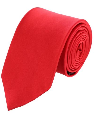 Trafalgar Sutton Solid Color Silk Necktie - Red