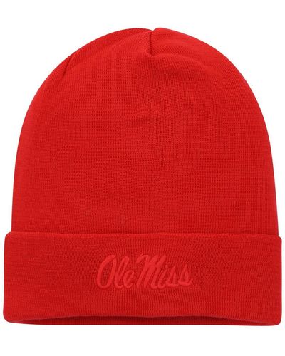 Nike Ole Miss Rebels Tonal Cuffed Knit Hat - Red
