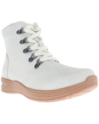 Propet Demi Suede Ankle Booties - White