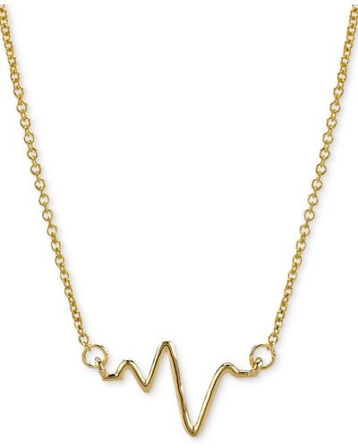 Sarah Chloe Heartbeat Pendant Necklace - Metallic