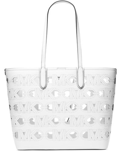 Michael Kors Michael Eliza Large East West Open Tote - White