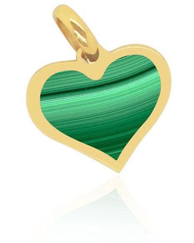 The Lovery Malachite Heart Charm - Green