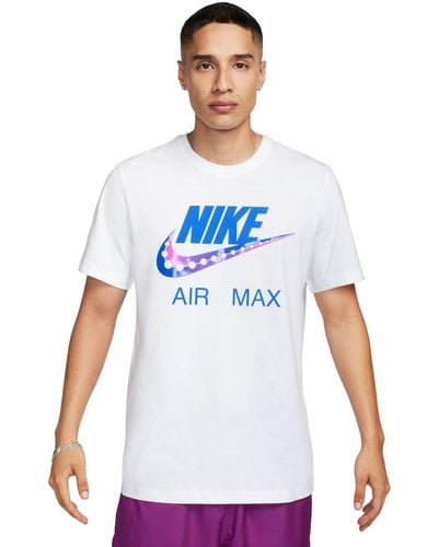 Nike Sportswear Athletic-fit Air Max Logo Graphic T-shirt - White