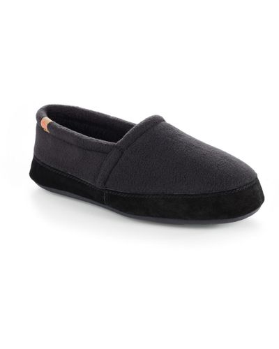 Macy's Acorn Moccasin Comfort Slip On Slippers - Black