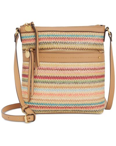 Style & Co. Straw North South Crossbody Bag - Natural