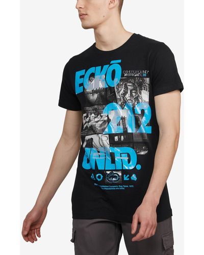 Ecko' Unltd Gridlock Graphic T-shirt - Blue