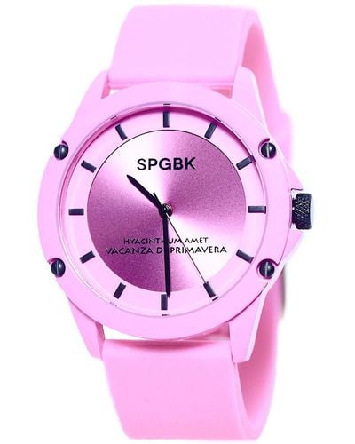 SPGBK WATCHES Hillendale Pink Silicone Band Watch 44mm