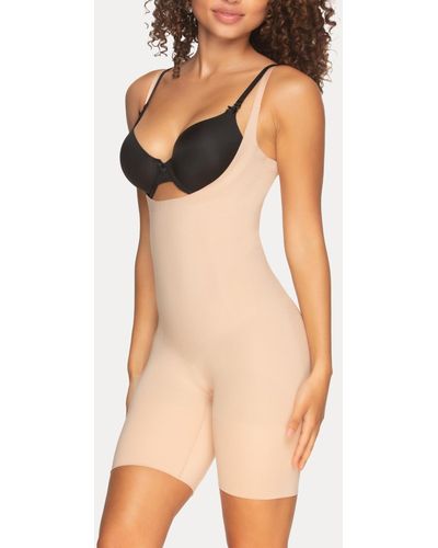 Felina Fusion Mid-thigh Shapewear Bodysuit - Natural