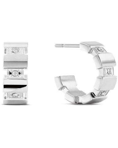 Tommy Hilfiger Crystal Link Earrings - White