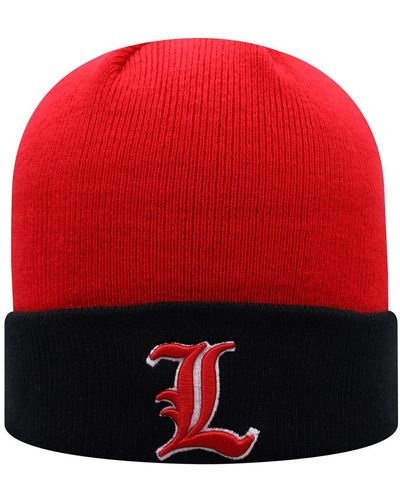 Louisville Cardinals Top of the World Cuffed Knit Hat - Heather Black
