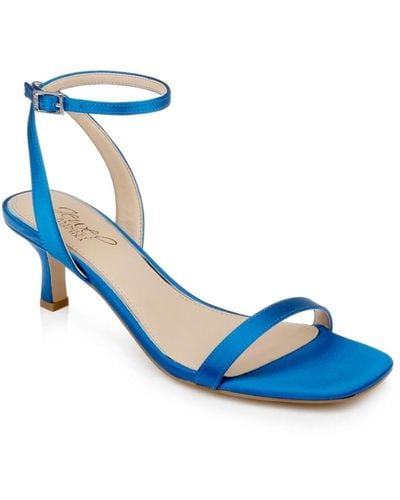 Badgley Mischka Charisma Ii Kitten Heel Evening Sandals - Blue