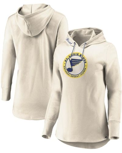 St. Louis Blues Fanatics Branded Women's Authentic Pro Core Collection  Secondary Logo Pullover Hoodie - Navy