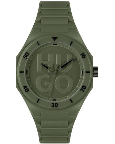 BOSS Grail Quartz Silicone Watch 42mm - Green