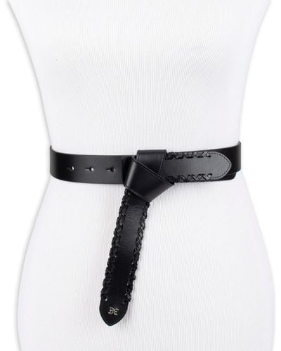 Sam Edelman Pre-knotted Faux Wrap Belt - White