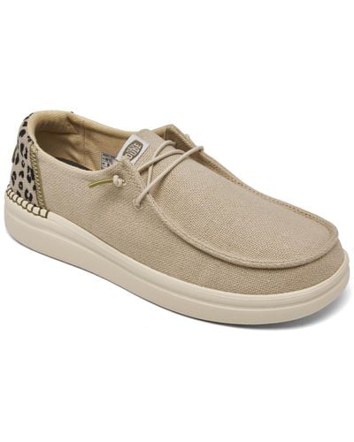 Hey Dude Wendy Rise Casual Moccasin Sneakers From Finish Line - White