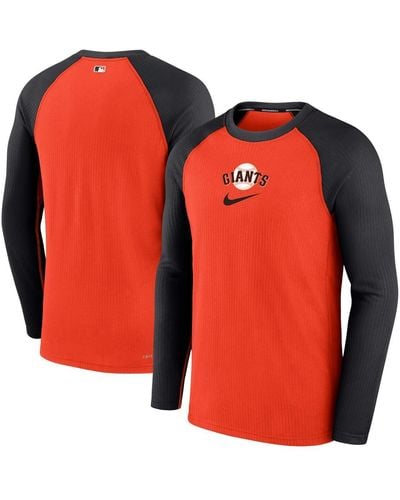 Nike San Francisco Giants Authentic Collection Game Raglan Performance Long Sleeve T-shirt - Orange