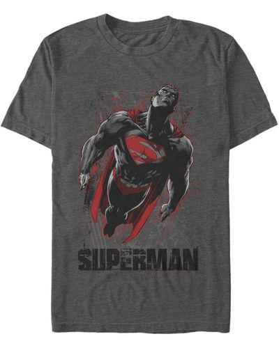 Fifth Sun Superman Guardian Of Earth Short Sleeve T-shirt - Gray